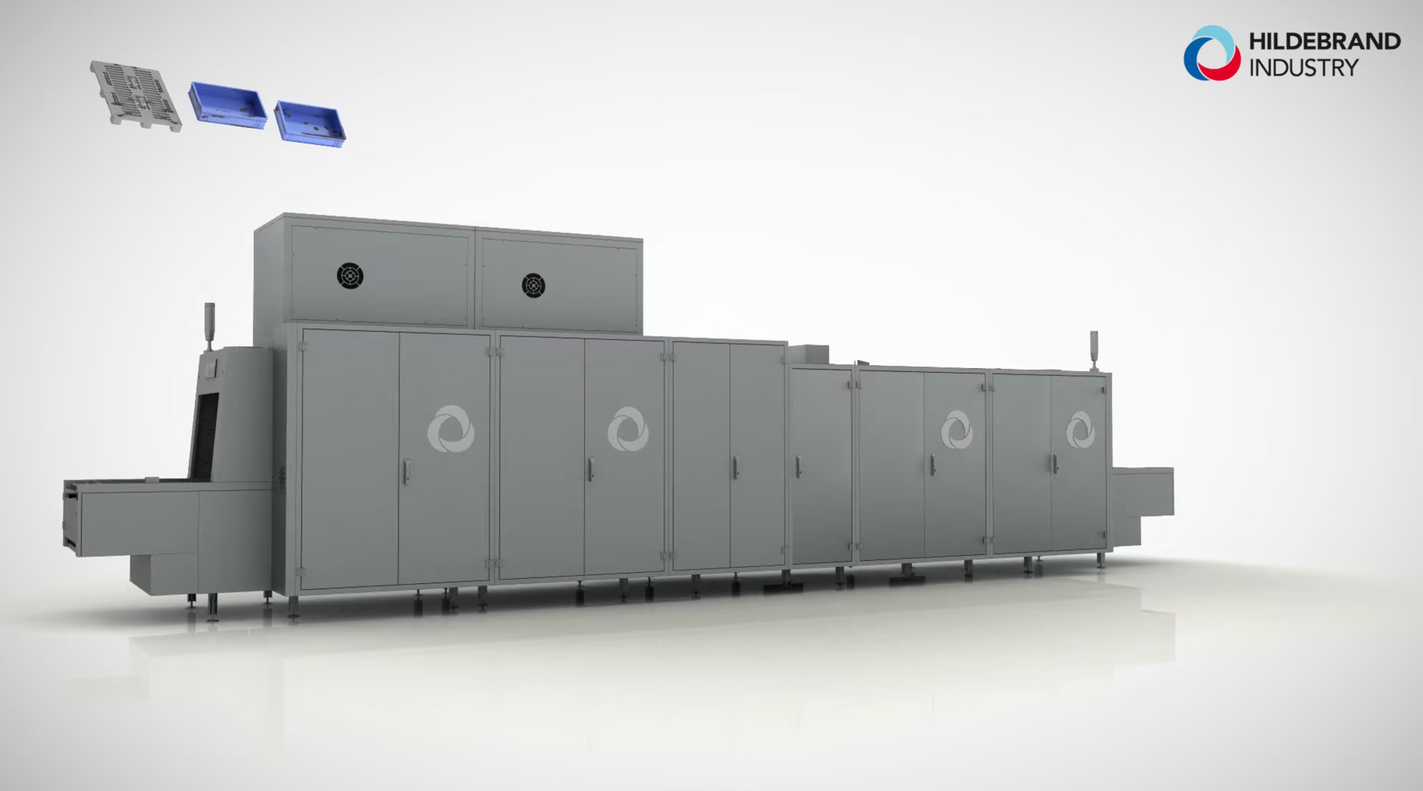 Durchlaufreinigungsanlage – Multiflex 800 für Kisten & Gebinde, Eimer & Fässer, Paletten Durchlaufreinigungsanlage – Multiflex 800 für Kisten & Gebinde, Eimer & Fässer, Paletten